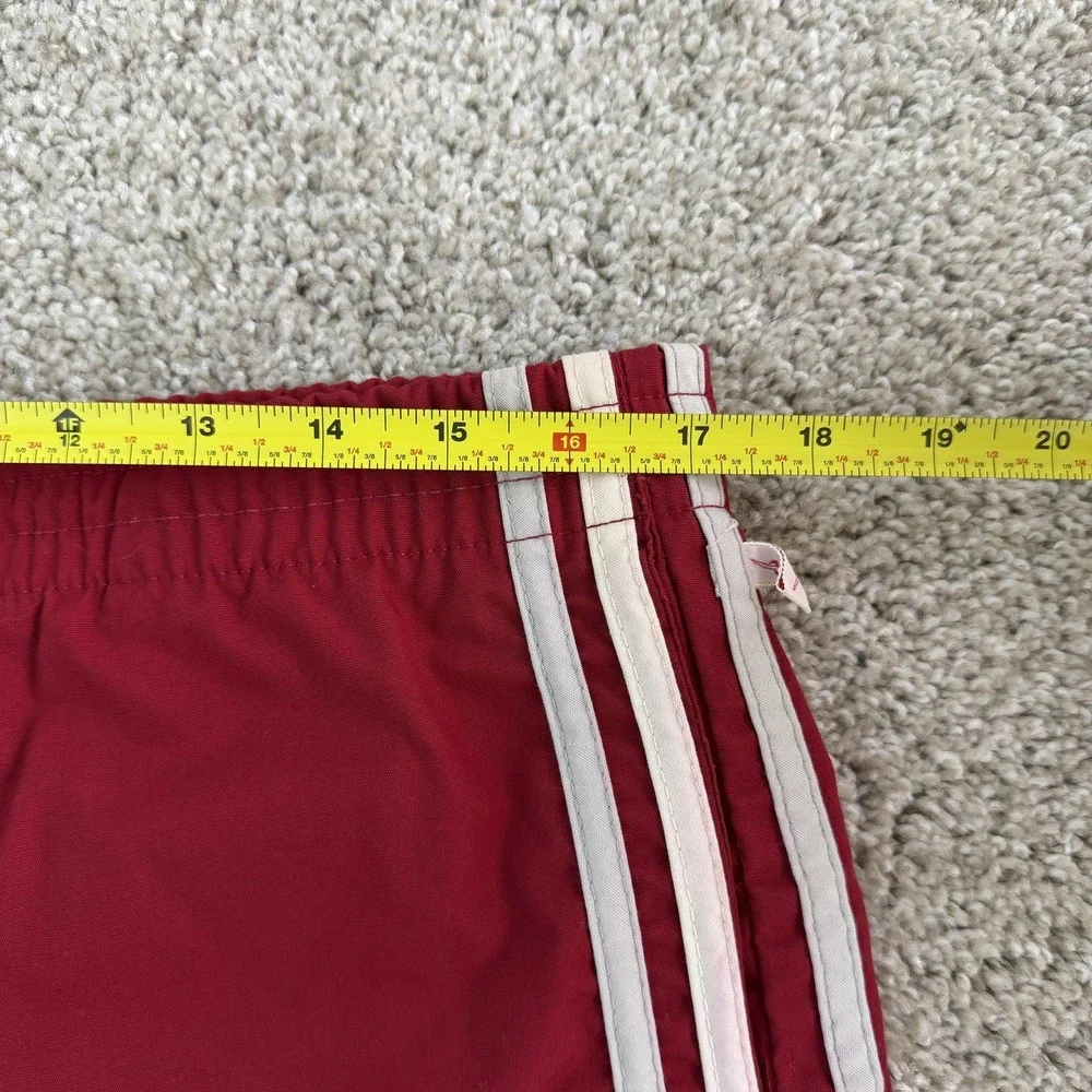 Vintage Jantzen Swim Shorts Mens 34 Red Striped Drawstring Elastic Waist Trunks